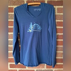 Life is Good Recharging Station Hooded Gorpcore Outdoor Womens Small